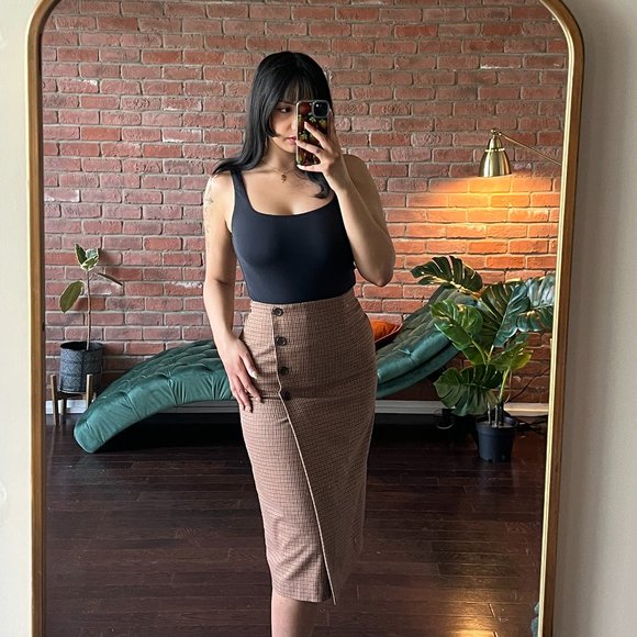 Uniqlo Plaid Print Skirt - Picture 1 of 3